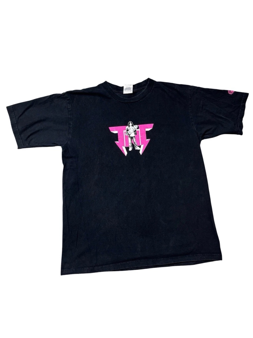 Vintage Rare Tony Trujillo TNT Skateboarder Black Pink Vans Cygnus Shirt